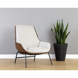 Lucier Lounge Chair - Belfast Oatmeal / Bravo Cognac