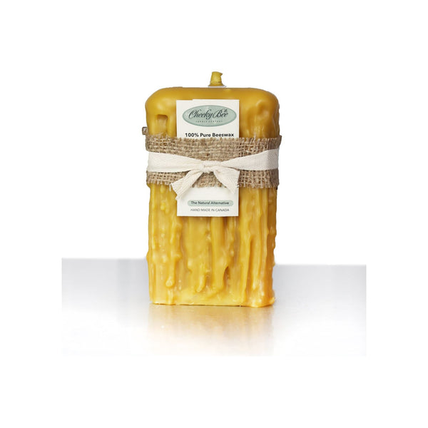 Beeswax Signature Drip Candle 2.5" X 3.5"
