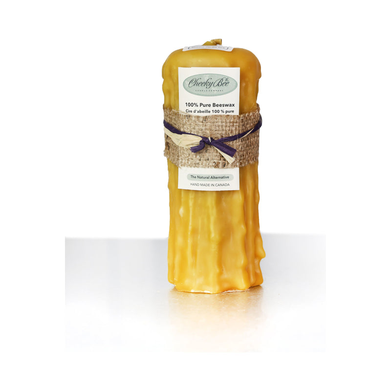 Beeswax Signature Drip Candle 2.5" X 6"
