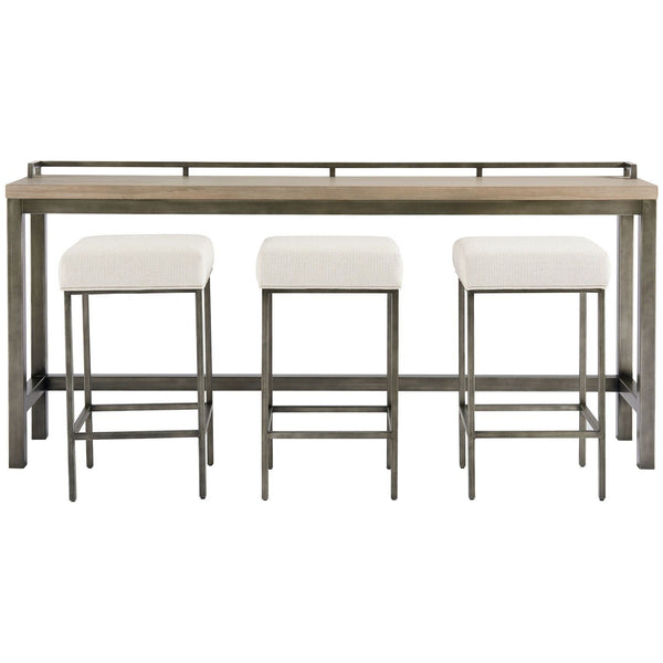 CURATED MITCHELL CONSOLE TABLE WITH 3 STOOLS