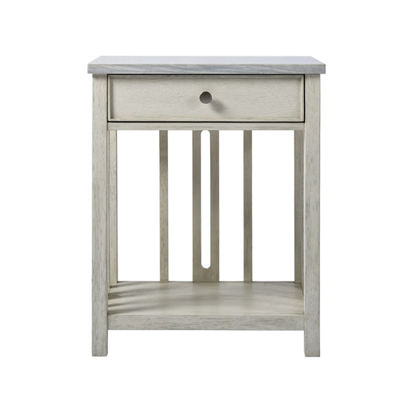 ESCAPE-COASTAL LIVING HOME COLLECTION BEDSIDE TABLE WITH STONE TOP