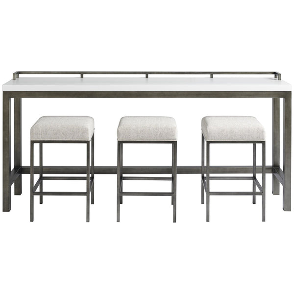 CURATED ESSENCE CONSOLE TABLE WITH STOOLS