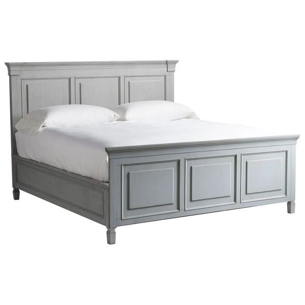 French Gray Panel Bed - Queen