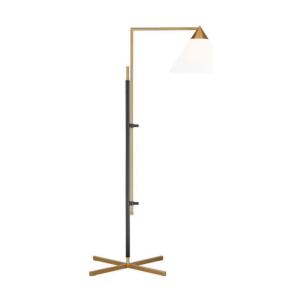 Franklin Task Floor Lamp - Burnished Brass and Deep Bronze