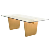 Aiden Glass Dining Table - Gold