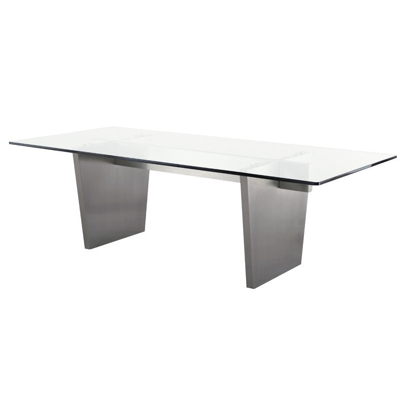 Aiden Glass Dining Table - Graphite