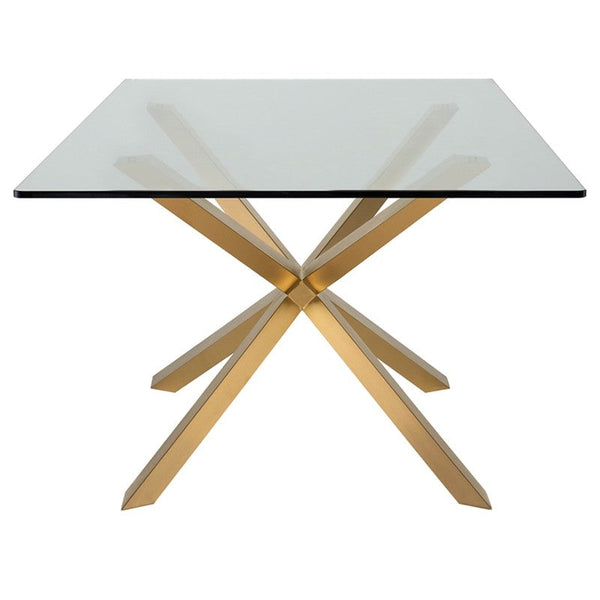Couture Glass Dining Table - Silver