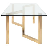 Paula Glass Dining Table - Gold