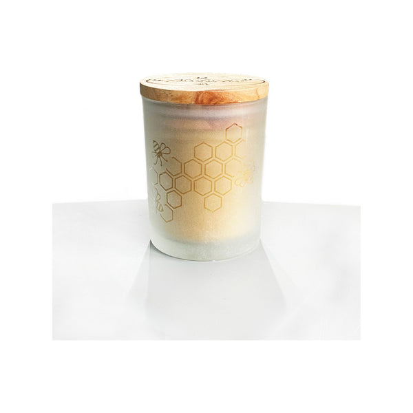 Frosted Bee Glassware Candle