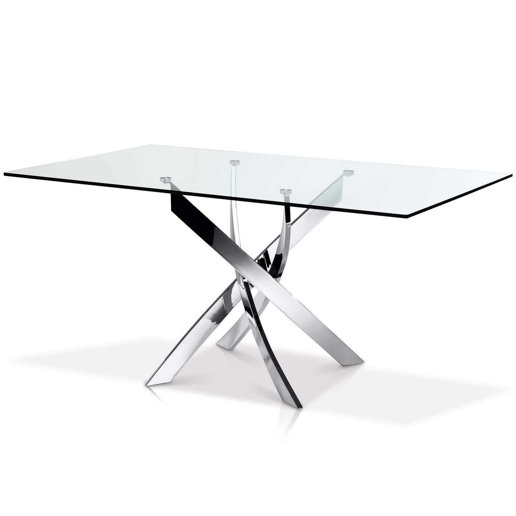 Ellis Dining Table - Rectangular Chrome – MYHome Furniture