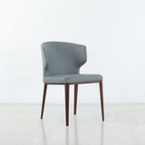 CABO Leatherette Dining Chair: Walnut Imprint Base