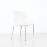 CABO Leatherette Dining Chair: Natural Wood Imprint Base