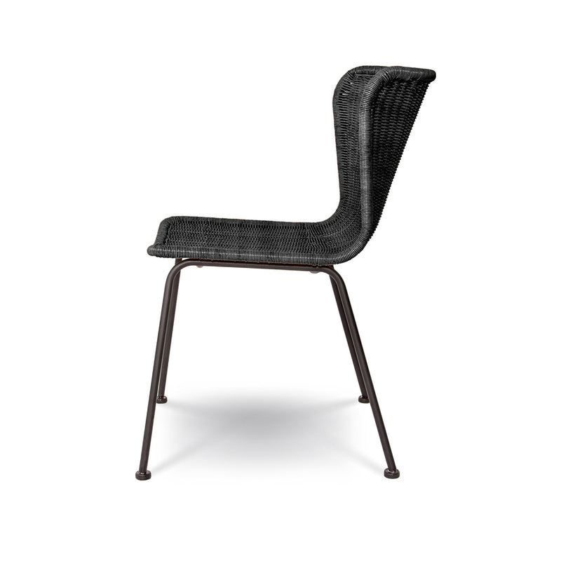 Calabria Wave Dining Chair - Black
