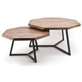 Loft Octagon Nesting Coffee Table - Mango Wood