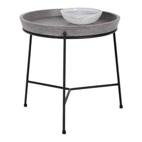 Remy End Table - Black & Grey