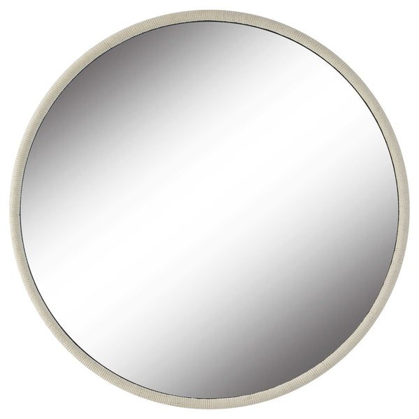 Ranchero Round Mirror, White